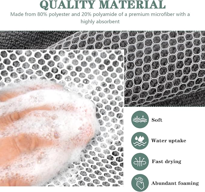 SINLAND Dish Cloth for Washing Dishes Kitchen Washcloth Cleaning Cloth - Image 3