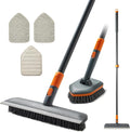 CLEANHOME Floor Scrub Brush Tile Tub Scrubber Brush | 4 Different Cleaning Heads by CLEANHOME