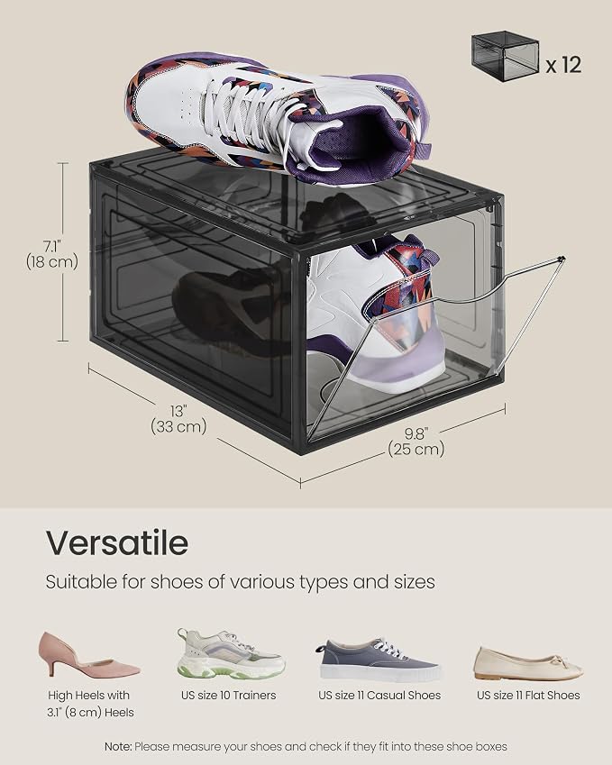 SONGMICS Shoe Boxes, Up to US Size 11 - Image 6