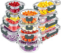 VERONES 12 Packs Glass Food Storage Containers Set by VERONES