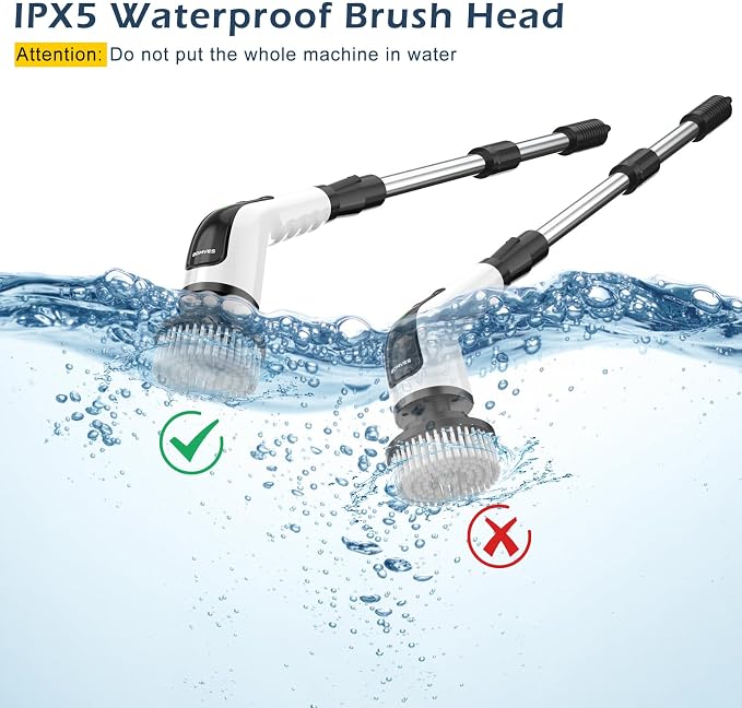 Electric Spin Scrubber, Power Shower Cleaning Brush - Image 7
