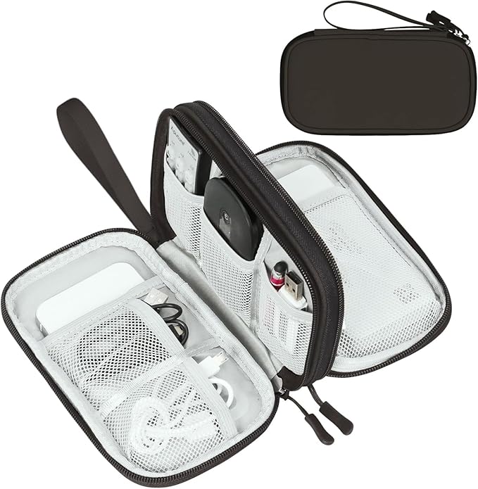 FYY Electronic Organizer, Travel Tech Pouch Bag, Cable Organizer Coffee | Wrist by FYY