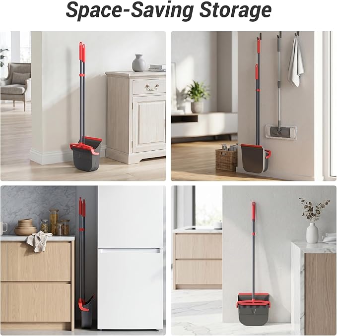 Broom with Dustpan Set for Pet Hair & Dust Cleanup - Image 6