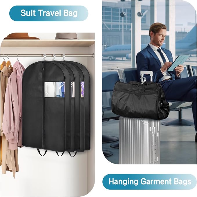 KIMBORA 35" Garment Bags for Hanging Clothes Travel - Image 3