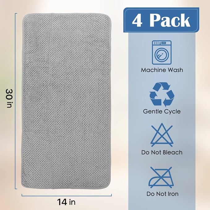 4 Pack Quick to Dry Hand Towels Microfiber 14 x 30 Inches | Highly Absorbent - Image 3