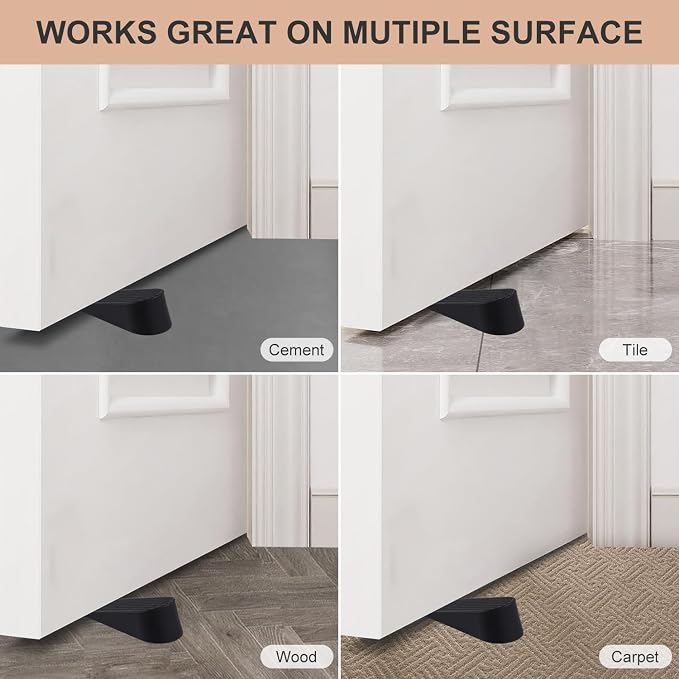 JZWBLILY Big Door Stoppers for Bottom of Door on Floor, Premium Big Rubber Door - Image 4