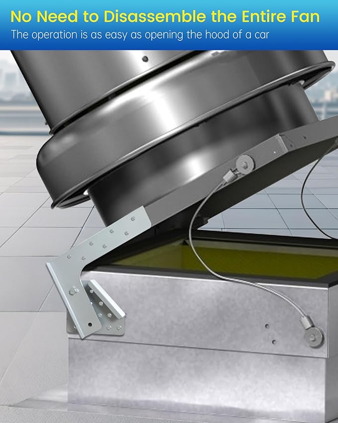 11.8" × 9.8" Exhaust Fan Hinges for Restaurant Canopy Hood, Heavy-Duty L Commercial Exhaust Fan Hinge Kit, Used on Fans with Wheels Larger than 20" or Fans with Bases of 33” or Larger