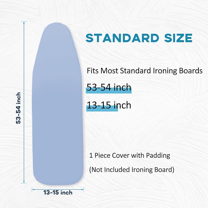 Ironing Board Covers with Padding Standard Size, RAINHOL Blue 15"x54" - Image 7