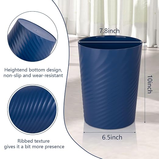 Small Bathroom Trash Can with Bags Garbage Can, 3 Pack, Kids Room, 1.8 Gallo - Image 2