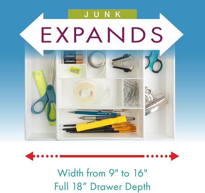 Dial Industries Expandable Junk Drawer Desk Organizer Storage Tray | Adjusts to - Image 3