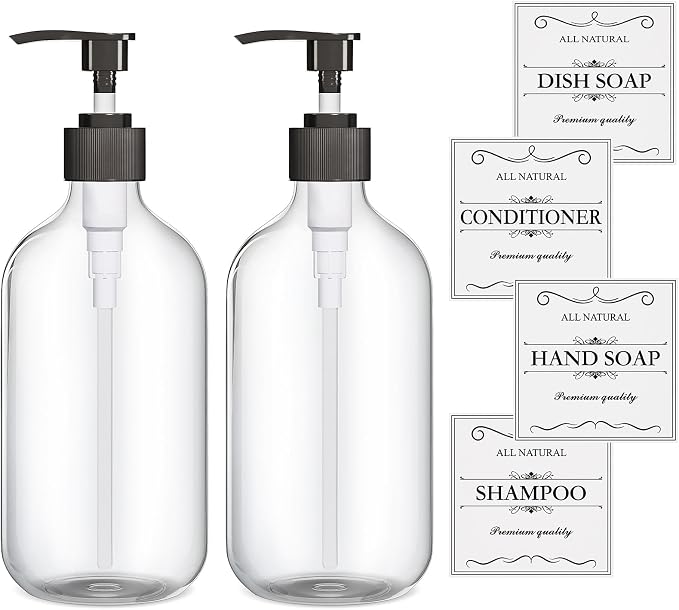 2PCS Clear Dish Soap Dispenser for Kitchen by Kzeirm
