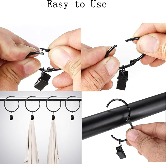 40 Pack Openable Curtain Rings - Image 5