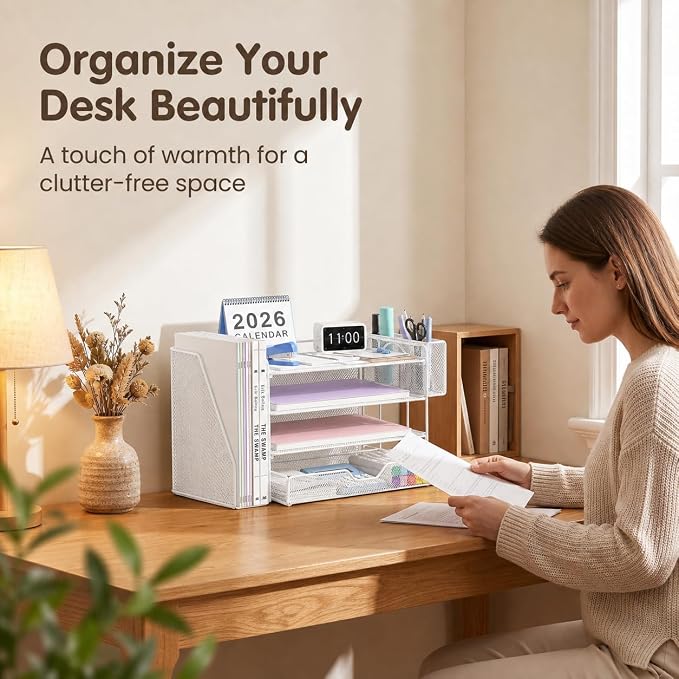 Desk Organizers and Accessories, 4-Tier Desktop File Organizer - Image 7
