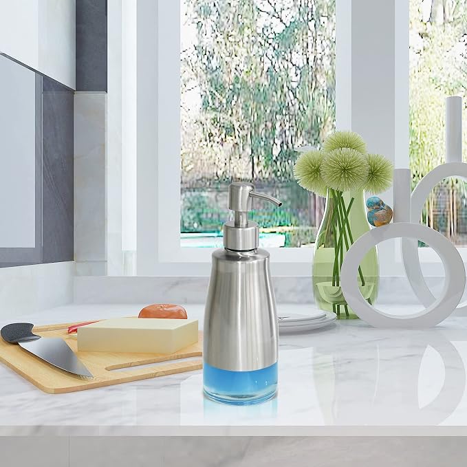 AUMIO 2-Pack Hand Soap Dispenser Set, Stainless Steel Case - Image 8