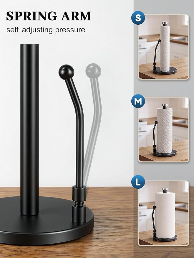 SMARTAKE Paper Towel Holder Countertop, Non-Slip Weighted Base - Image 2
