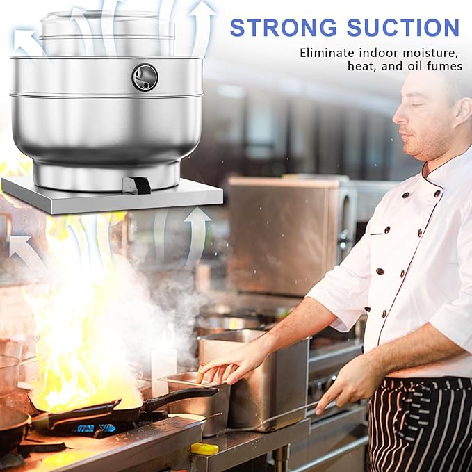 Restaurant Hood Grease Rated Exhaust Fan Direct Drive Centrifugal Upblast Exhaust Fan 1.5HP 110 Volt Single Phase Motor 5000 CFM