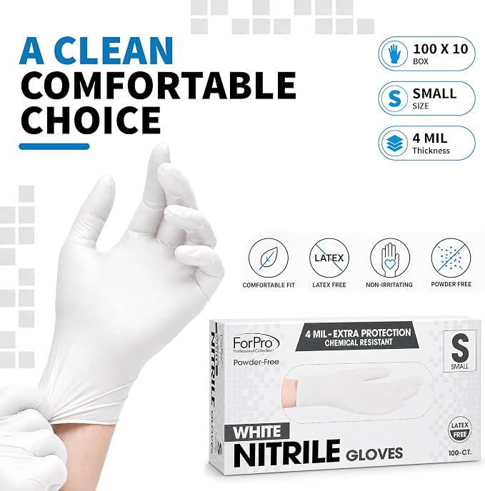 ForPro Disposable Nitrile Gloves, Chemical Resistant, Powder-Free, Latex-Free - Image 8