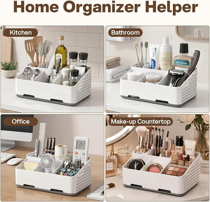 Cleangor Countertop Bathroom Organizer, Toothbrush Holder - Image 8