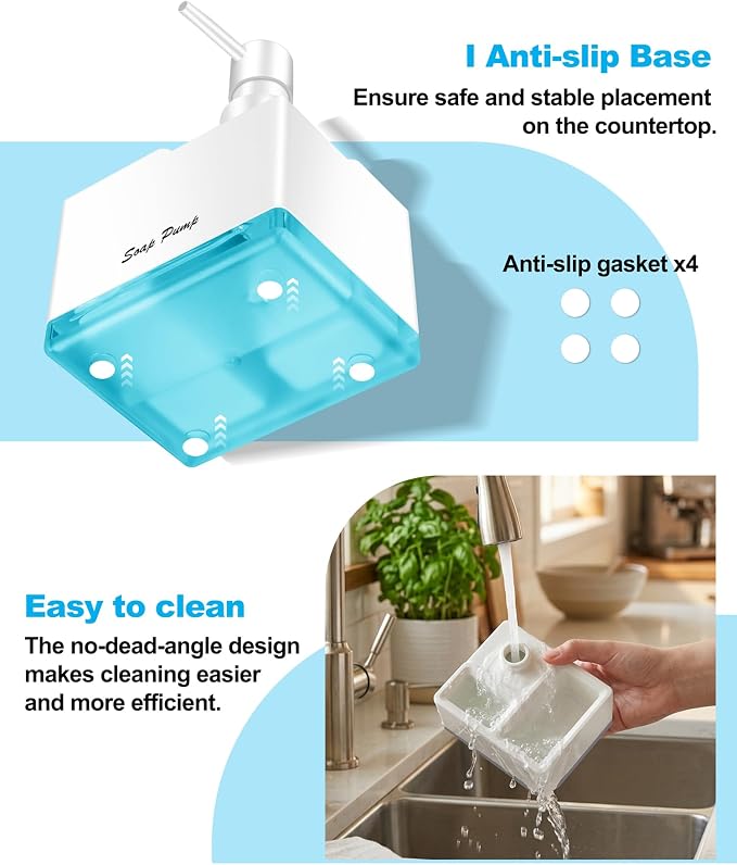 Dish Soap Dispenser with Sponge Holder, Small Hand Soap Dispenser with Sponge - Image 5