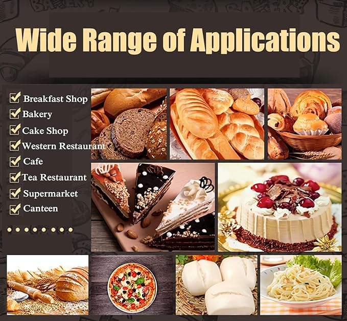 40QT Commercial Stand Dough Mixer Double Action Fast and Slow Speed Spiral Electric Flour Mixing Machine for Professional Bread Making Kneading Machine with Speed Time Control 40L 1800W