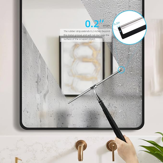 Toncoke 2 in 1 Window Squeegee, Shower Squeegee Window Cleaning Kit - Image 4