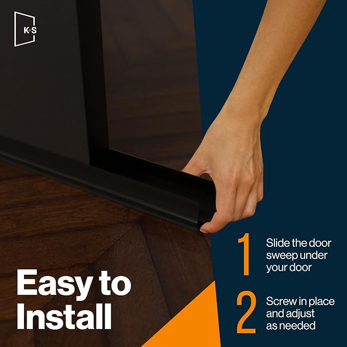Adjustable Double Bubble Door Sweep & Draft Stopper | Under Door Seal - Image 7