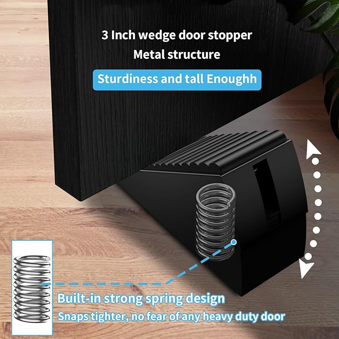 AIMAXINKE Door Stoppers for Bottom of Door-Large Heavy Duty Door Stop Wedge | - Image 2