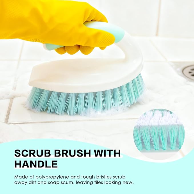 3 Pack Bathroom Scrub Brush Set, Heavy-Duty Scrub Brushes - Image 4