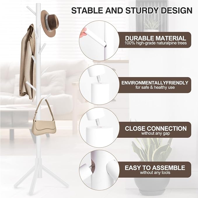 WANGMUXIA Freestanding Coat Rack | Coat Rack - Image 3