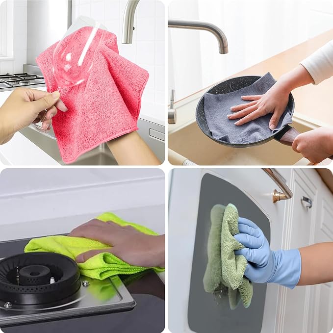 Microfiber Cleaning Cloth: 24 Pack Cleaning Towels - Image 7