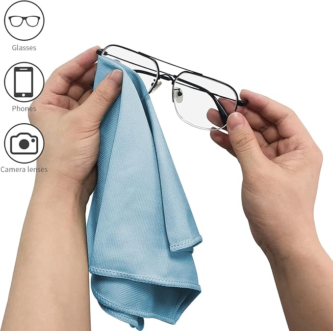 Puomue 6 Pack Microfiber Glass Cleaning Cloth, 16 Inch X 16 Inch, Lint Free - Image 5