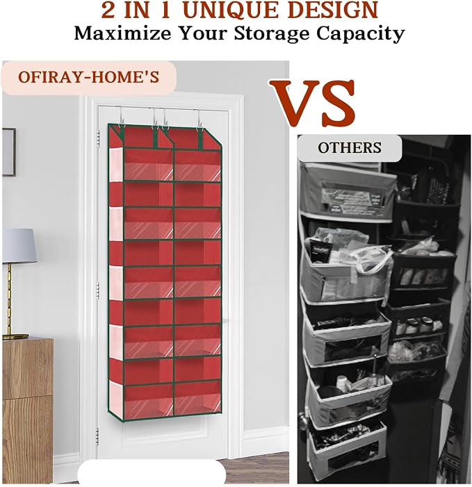 Over The Door Organizer 5 Tiers Extra Large Behind Door Storage of 10 | 80 lbs - Image 5
