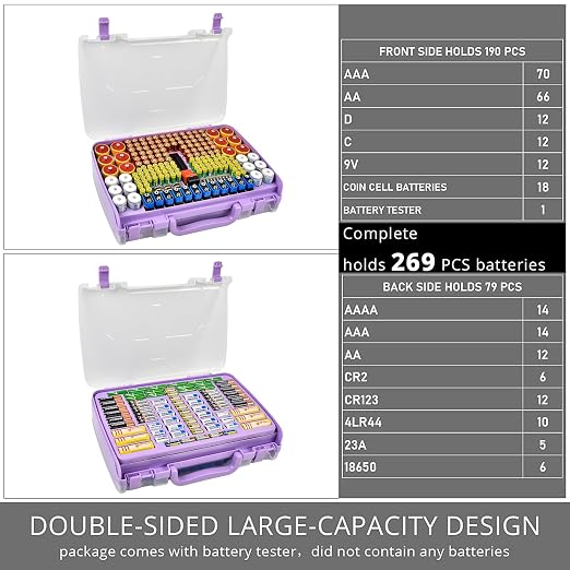 Battery Organizer Storage Case - Image 3