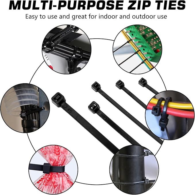Cable Zip Ties, 4 Inch Self Locking Cable Ties, Self-Locking Wire Ties used - Image 7