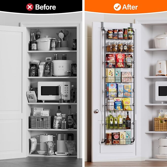 Delamu Over The Door Pantry Organizer, 8-Tier Pantry Door Organizers and Storage - Image 5