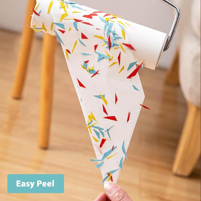 Lint Roller Refills 6.3 inch Great Value 10 Pack Extra Sticky Lint Remover - Image 6