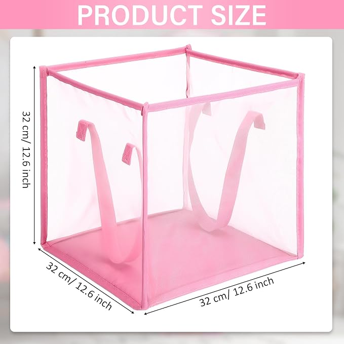 Zopeal 6 Pack Collapsible Mesh Laundry Basket, Single-layer | 13 Inch Square - Image 2