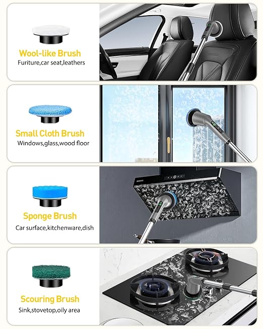 Electric Spin Scrubber for Bathroom, Shower Scrubber - Image 5