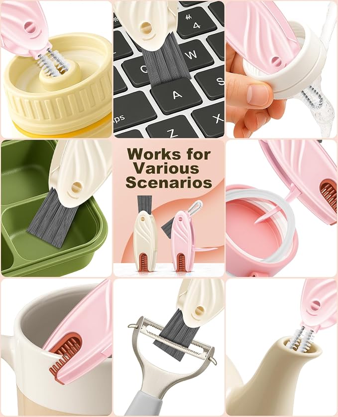 4 in 1 Cup Lid Gap Cleaning Brush Set 2 Pcs - Image 6