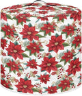 Dust Cover for Kitchen Instant Pot, for 3 Quart Pressure Cooker Air Fryer Rice Cooker Kitchen Appliance Dust Protection with Storage Pocket Christmas Decoration, Red Poinsettia Flower