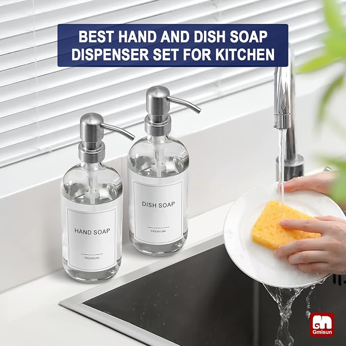 GMISUN Glass Soap Dispenser - Image 6