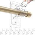 16 Pack No Drill Curtain Rod Brackets | Holding Up to 17 lbs, PET Curtain Rod by ANDGOO