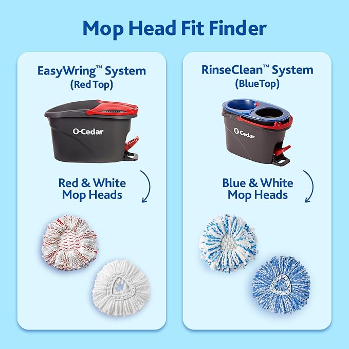 O-Cedar EasyWring Deep Clean Refill | 40% More Cleaning Power | Microfiber Mop - Image 2
