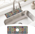 Mexican Ceramic Tile Kitchen Sink Splash Guard Faucet Mat, Faucet Non-slip by puwbnhj