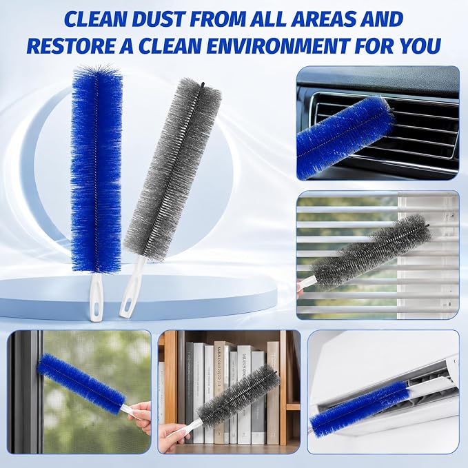2Pcs Fan Cleaning Brush, Bendable Dust Collector, Car Dust Collectors, - Image 7