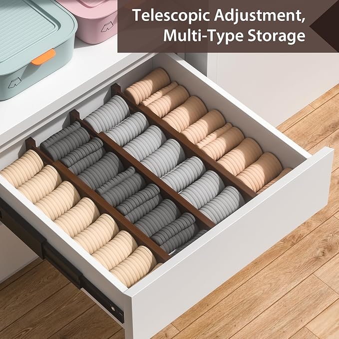 4 PCS Drawer Divider, 2.3" High Expandable Separators - Image 5