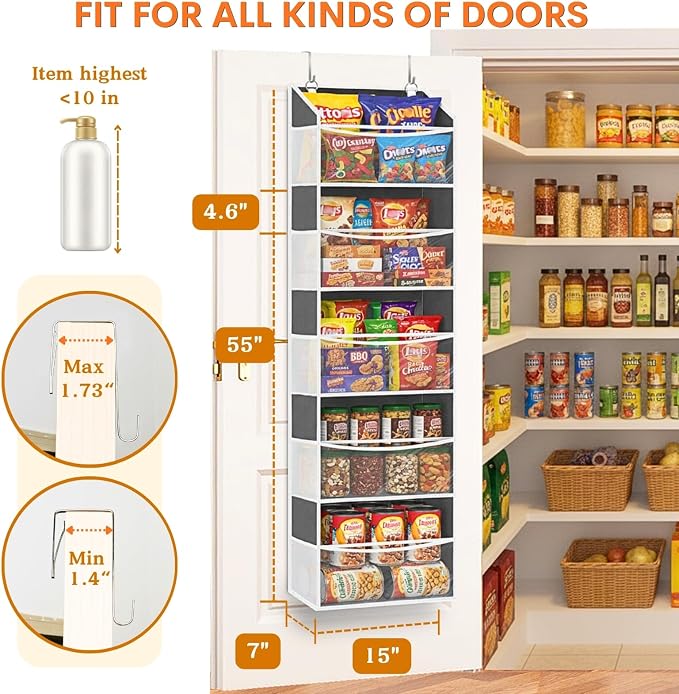5Tiers Over Door Organizer, Weekly Clothes Organizer - Image 4