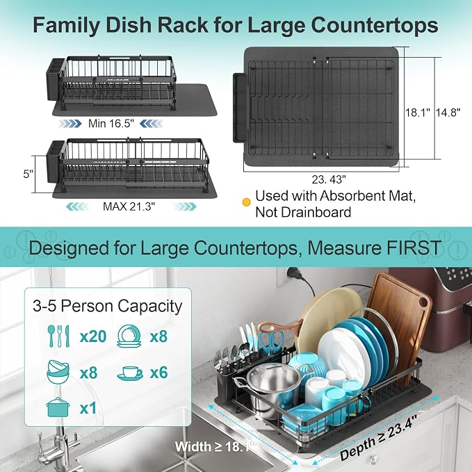 GSlife Large Dish Drying Rack - Image 2