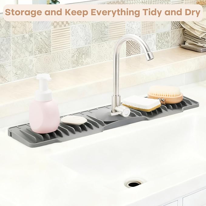 24 Inch Faucet Mat for Kitchen Sink, Kitchen Sink Splash Guard | Sink Protector - Image 7