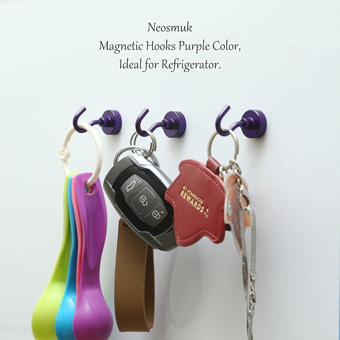 Neosmuk Magnetic Hooks, 30lb Heavy Duty, 10 Pack - Image 7